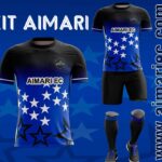 camiseta de fútbol color negro