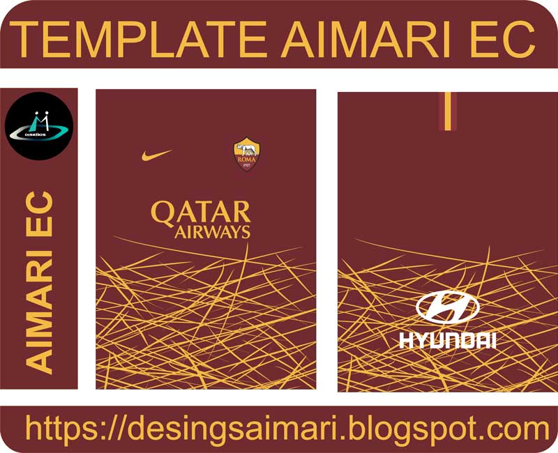 vector camiseta as roma 2020 2021