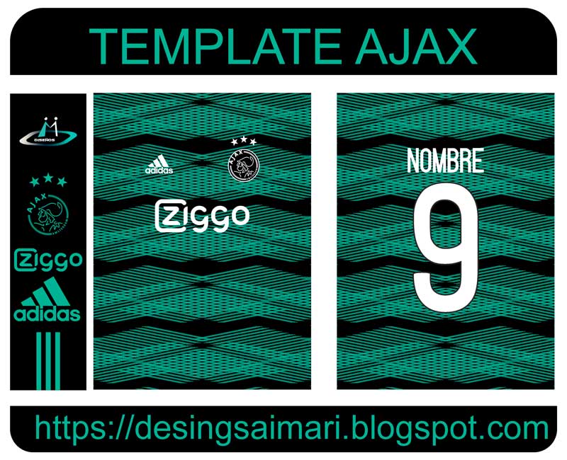 vector de camiseta ajax para sublimar