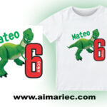 Camiseta de Dinosaurio para cumpleaños