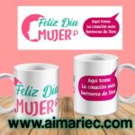 Plantilla taza para el día de la mujer