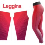 leggins de color rosado con negro para mujer