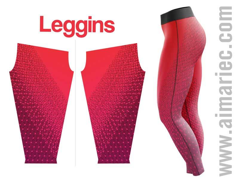 leggins de color rosado con negro para mujer