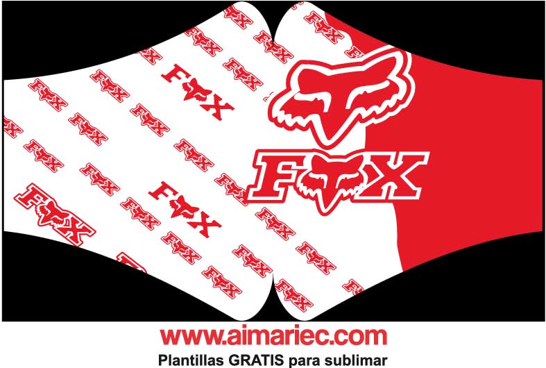 descargar plantillas gratis para sublimar mascarillas vector ilustración fox pdf coreldraw illustradtor