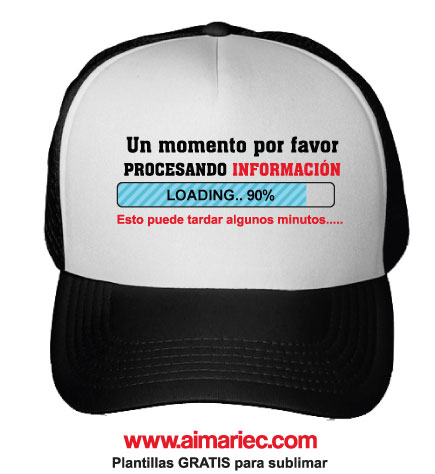 Gorra sublimada personalizada con frases
