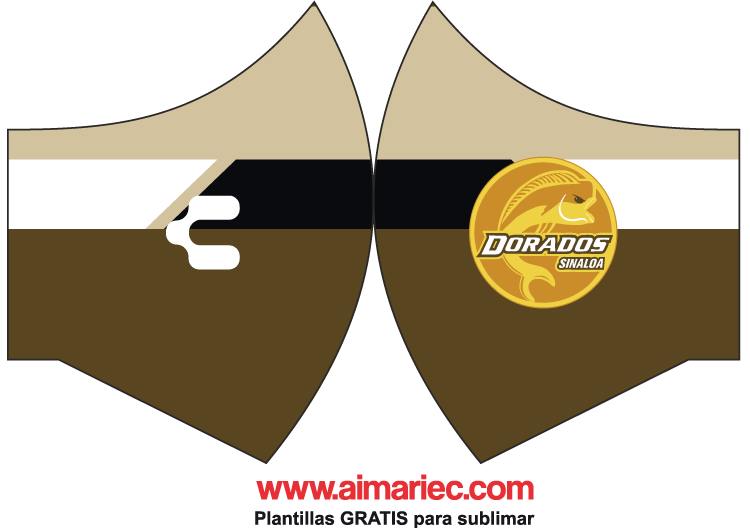 plantilla para sublimar cubrebocas club dorados de sinaloa mexico