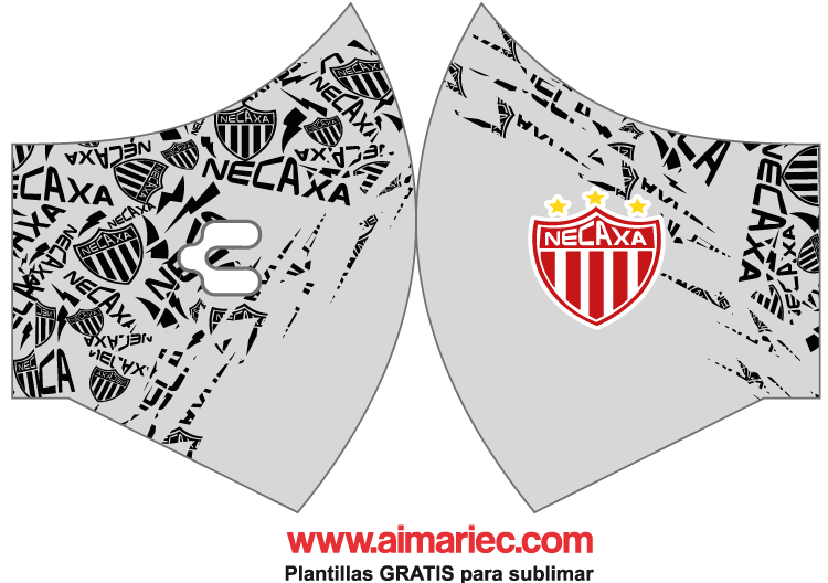 plantilla para sublimar cubrebocas club necaxa mexico
