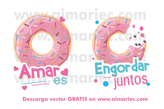 vector amar es engordar juntos para parejas