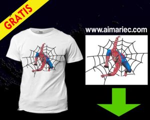 Camiseta Spiderman para niño (plantilla para sublimar)