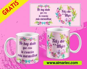 Diseño taza día de la mujer