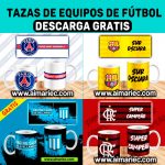 Plantillas para sublimar tazas futbol