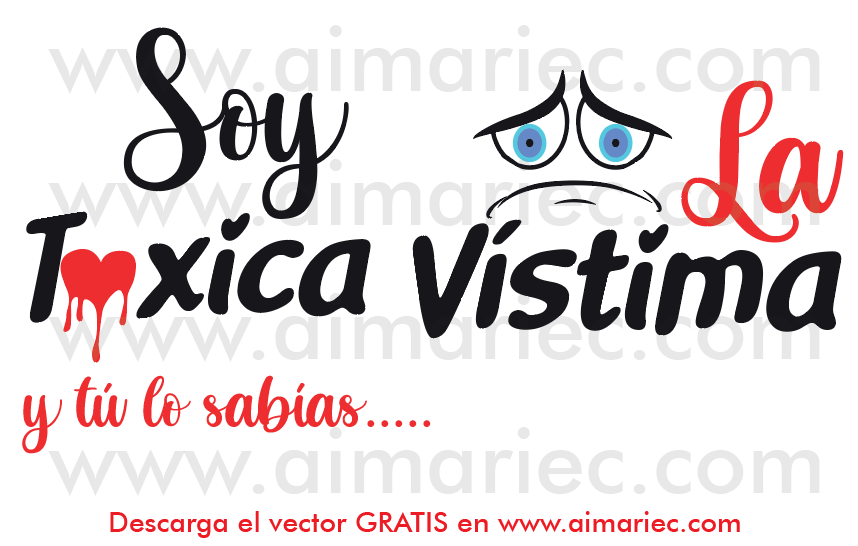 Vector camisetas para enamorados la toxica y la vistima