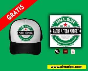 Gorra sublimada para el mejor papá del mundo, plantillas gorra para el día del padre