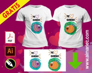 Camisetas para novios te quiero