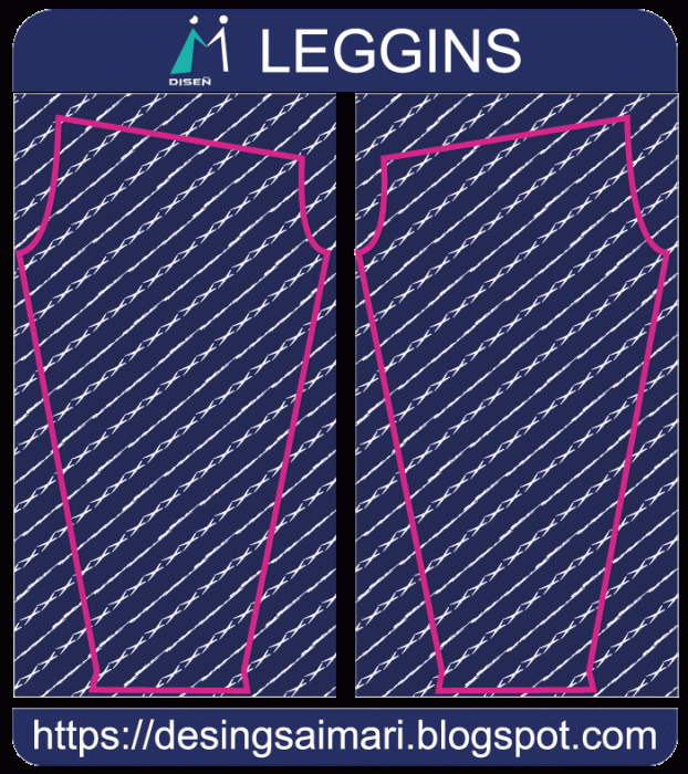 Pattern vector Leggings deportivo con líneas sublimado