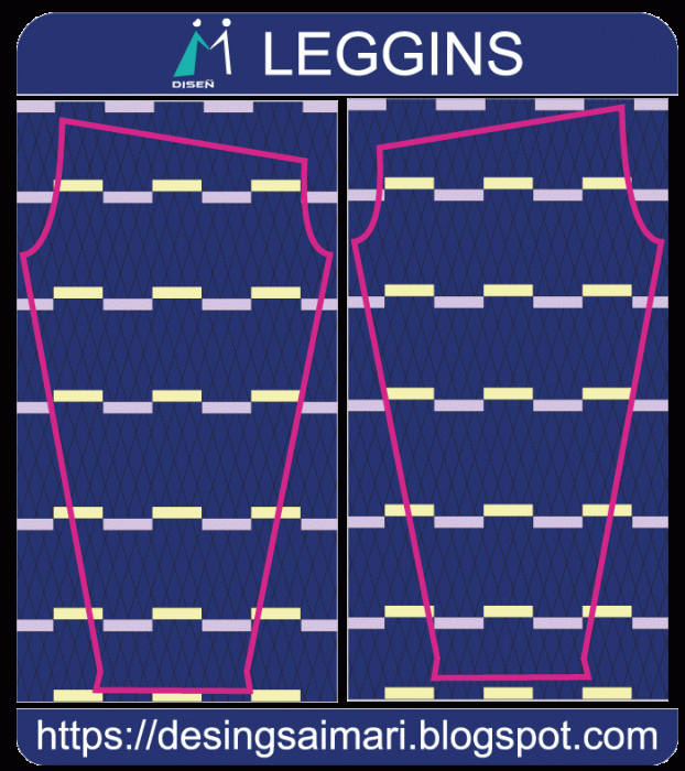 Pattern vector Leggings deportivo azul