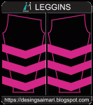Pattern vector Leggings deportiva negro femenina