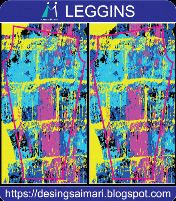 Pattern vector Leggings pintura demarrada deportiva