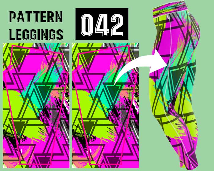 Licra con triángulos de colores sublimada