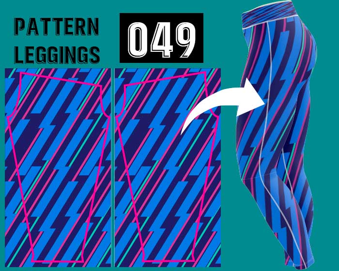 Leggings azul rayada deportiva