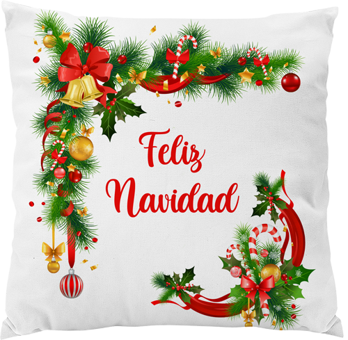 cojin sublimado feliz navidad