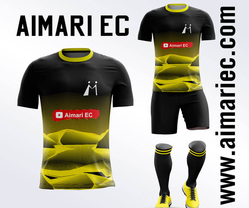 uniforme deportivo sublimado 2020 color amarillo y negro