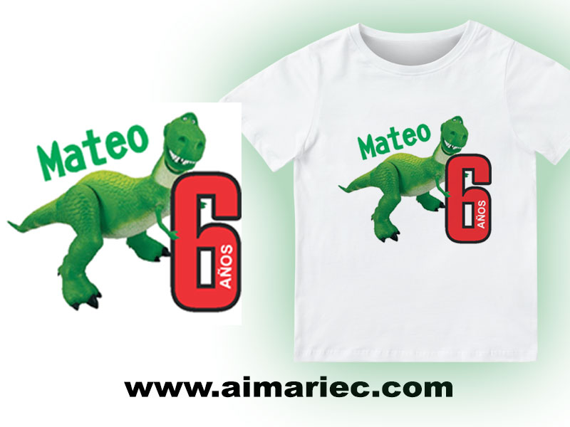 Camiseta de Dinosaurio para cumpleaños