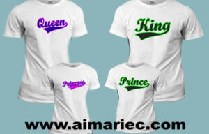 Camisetas King Queen Princess y Prince