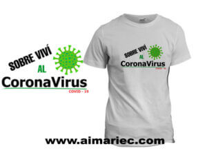 Camiseta Personalizada SobrevivÃ­ al CoronaVirus Covid-19