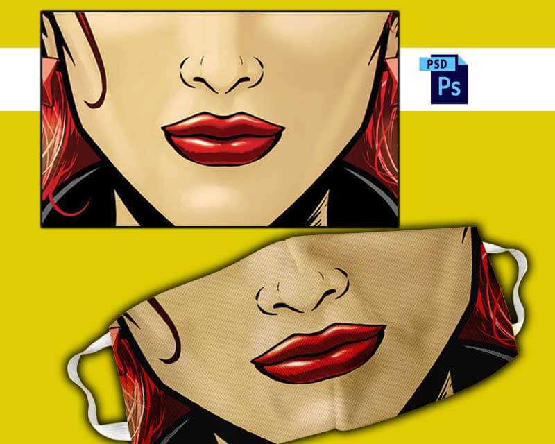 plantillas para sublimar tapabocas viuda negra