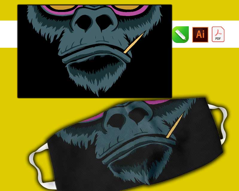 plantillas para sublimar tapa bocas monkey 2