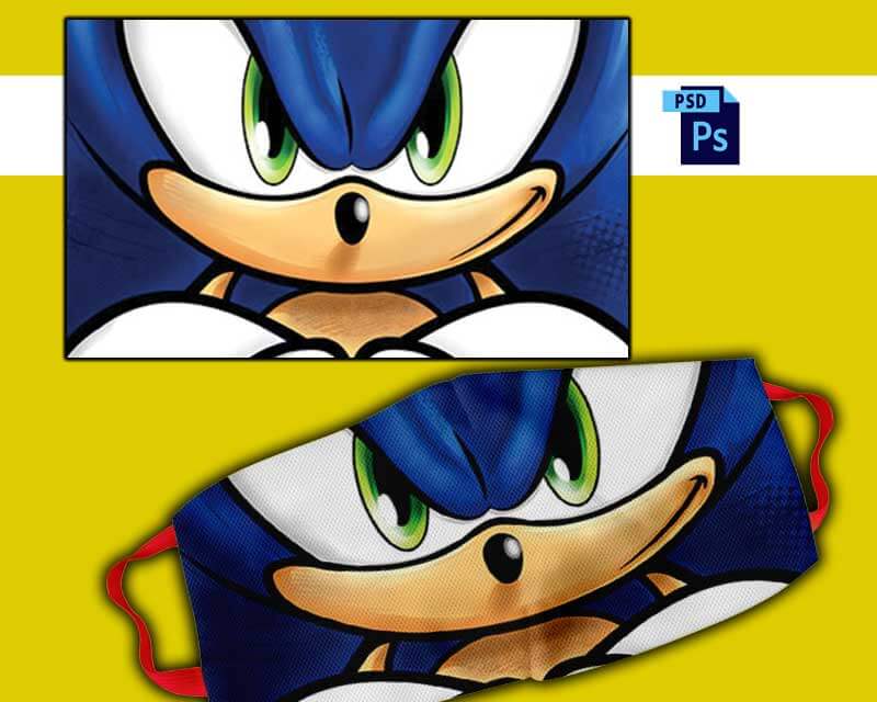plantillas para sublimar tapabocas sonic