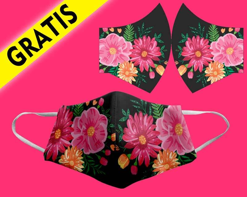 Plantillas para sublimar MASCARILLAS con flores | PDF | photoshop | corelDraw | illustrador