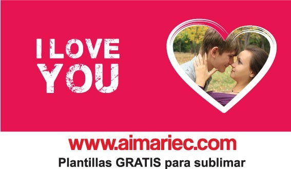 I love you | Plantilla para sublimar taza