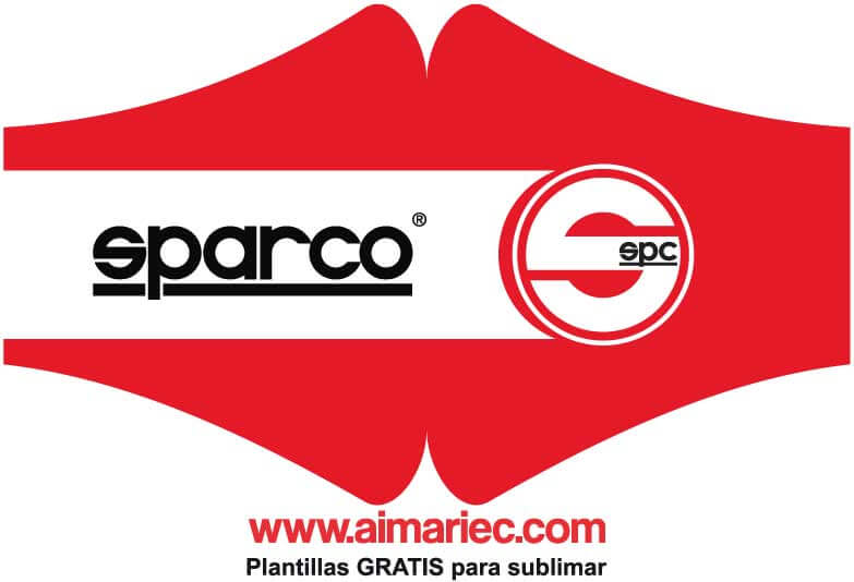 Logo Sparco vector para sublimar mascarillas