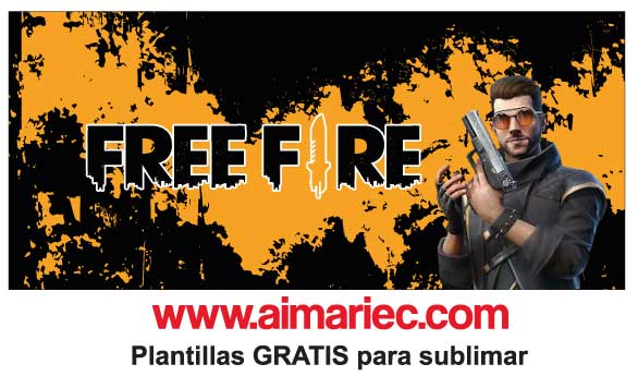 plantilla de taza free fire