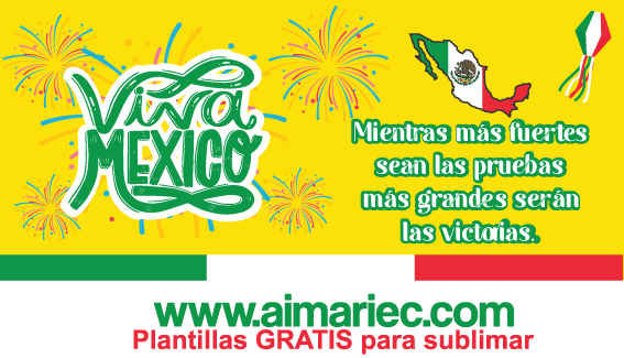 Plantilla para sublimar tazas de fiestas de México