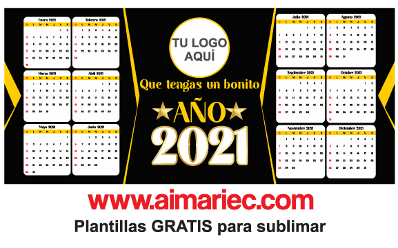 plantilla para sublimar taza con calendario 2021