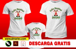 Camisetas para navidad Reno 2020 sublimadas