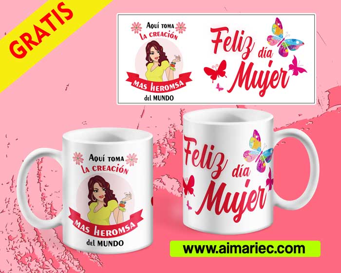 Plantilla taza feliz dÃa mujer descargar gratis